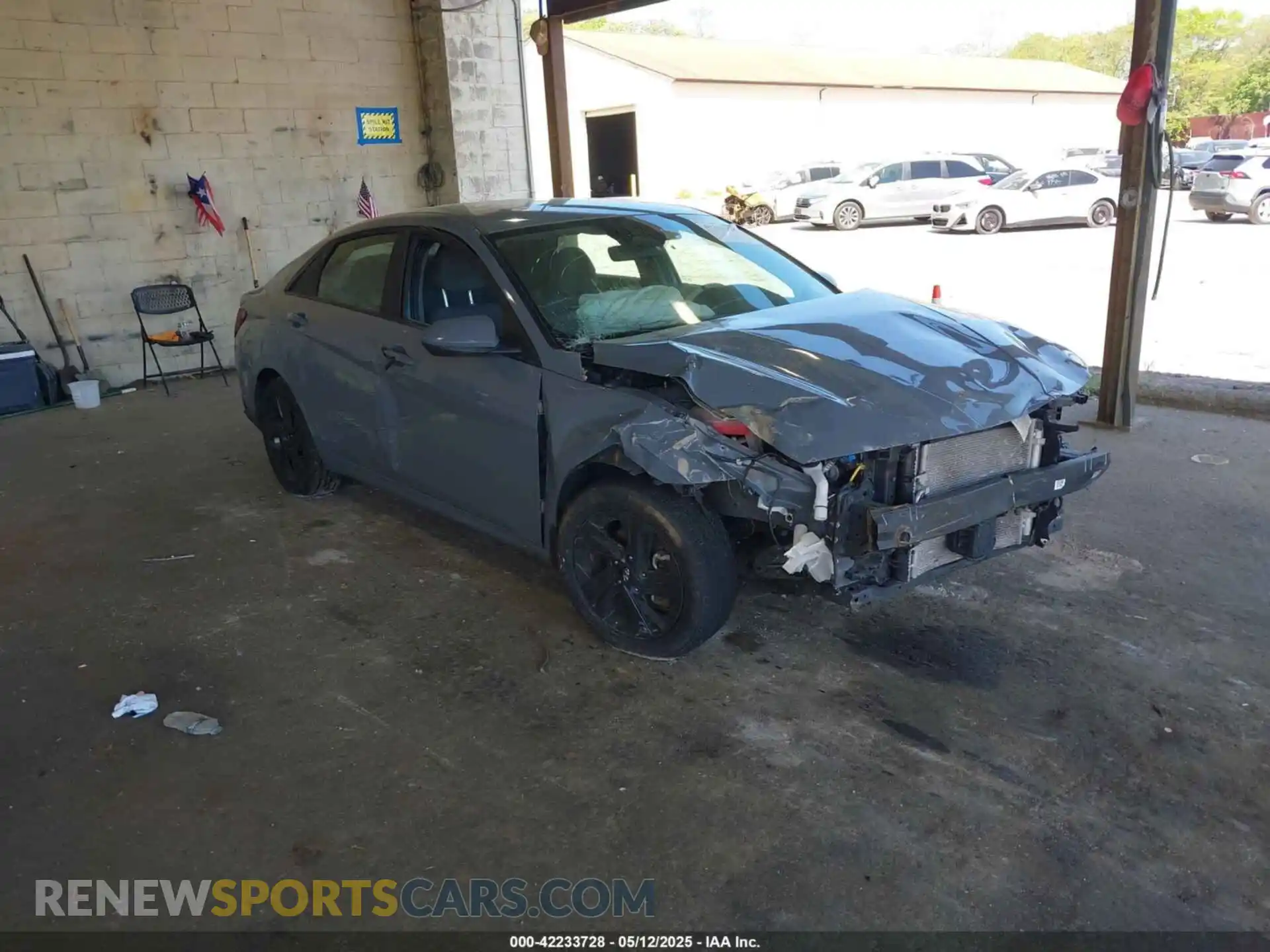 1 Photograph of a damaged car KMHLM4AJ1NU024044 HYUNDAI ELANTRA HYBRID 2022