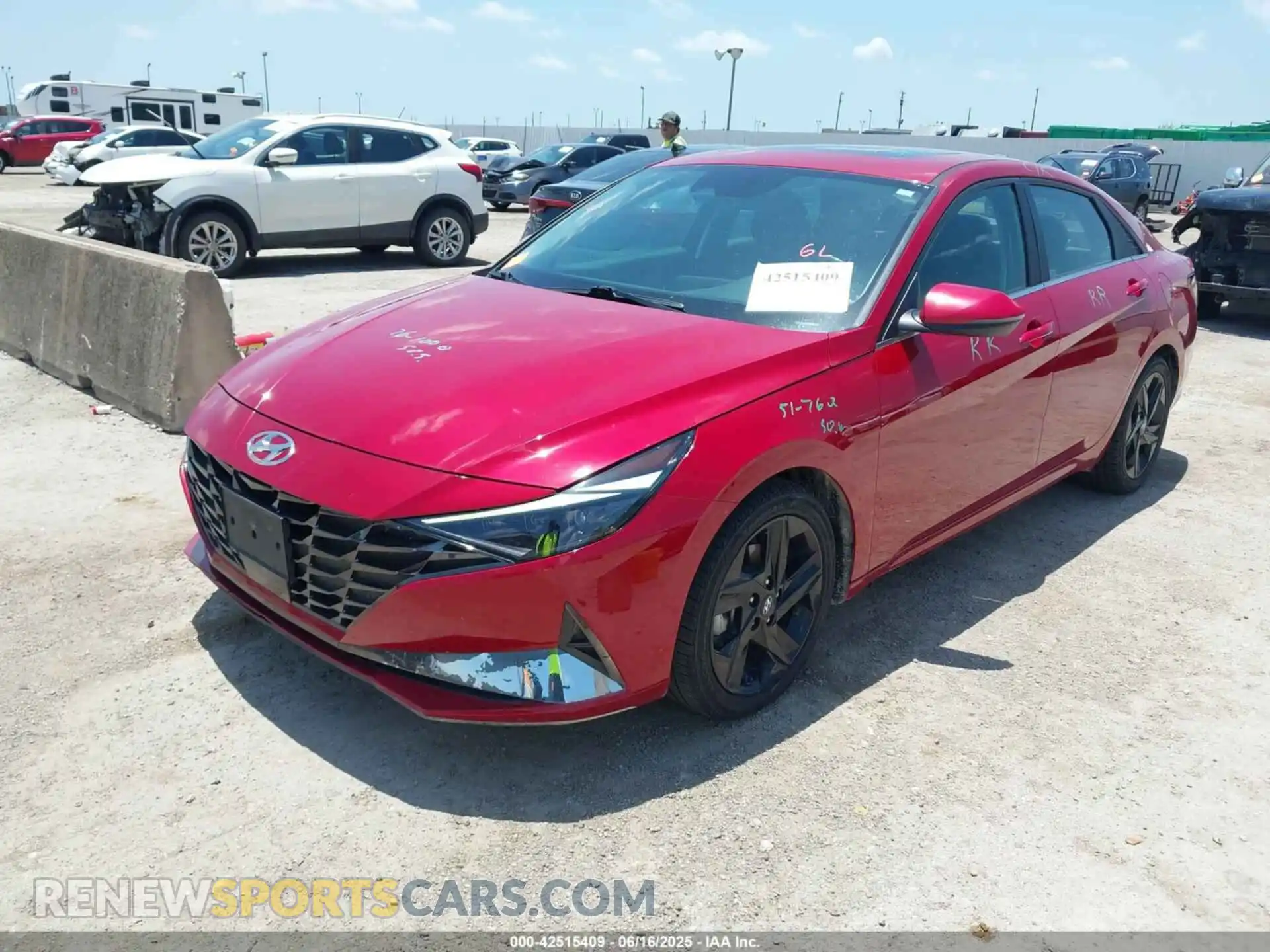 2 Photograph of a damaged car KMHLN4AJ4NU027744 HYUNDAI ELANTRA HYBRID 2022
