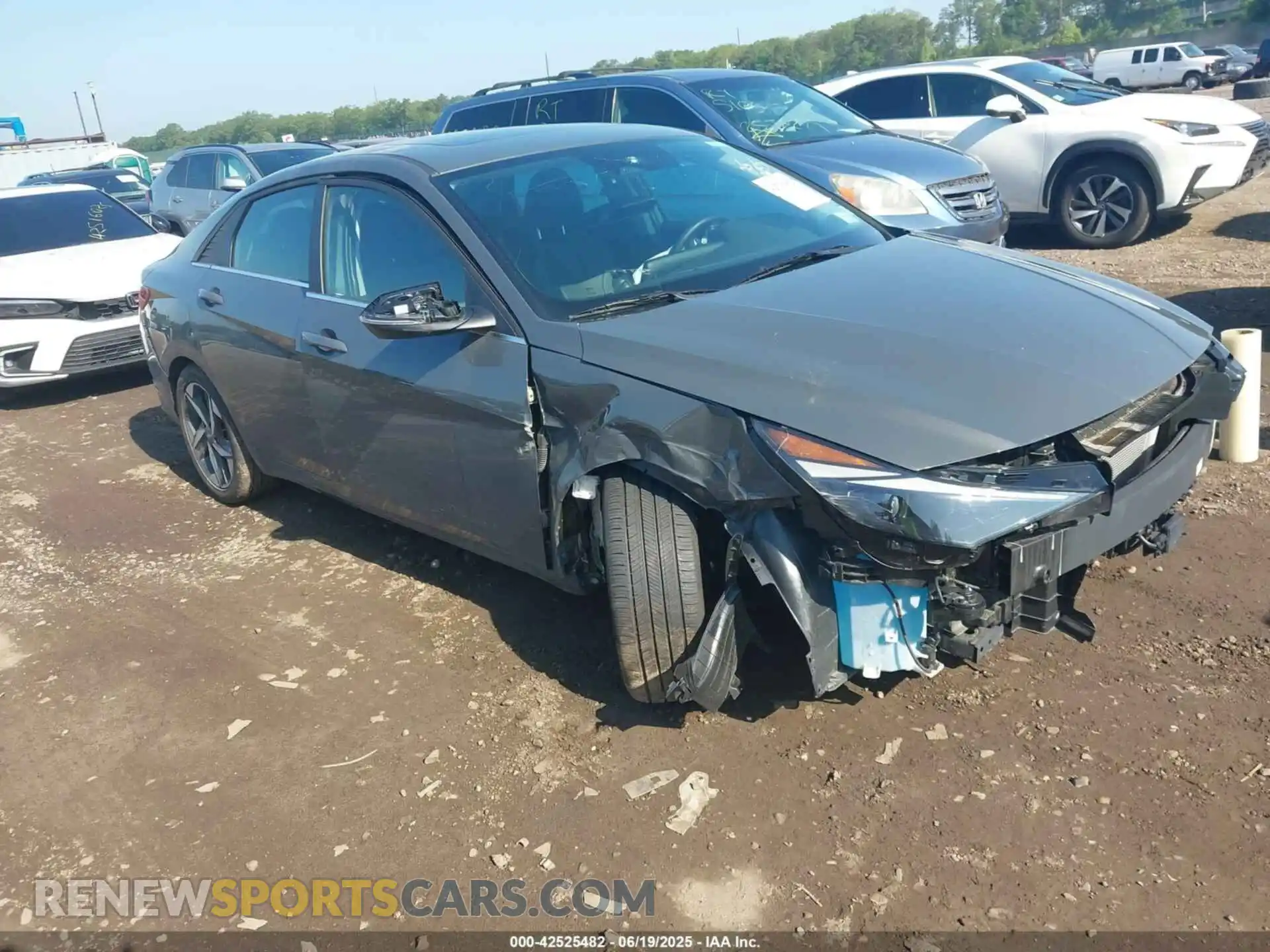 1 Photograph of a damaged car KMHLN4AJ1PU090321 HYUNDAI ELANTRA HYBRID 2023