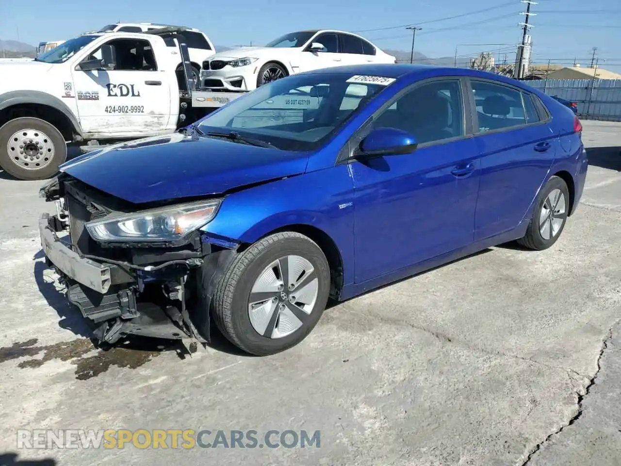 1 Photograph of a damaged car KMHC65LC9KU167690 HYUNDAI IONIQ 2019