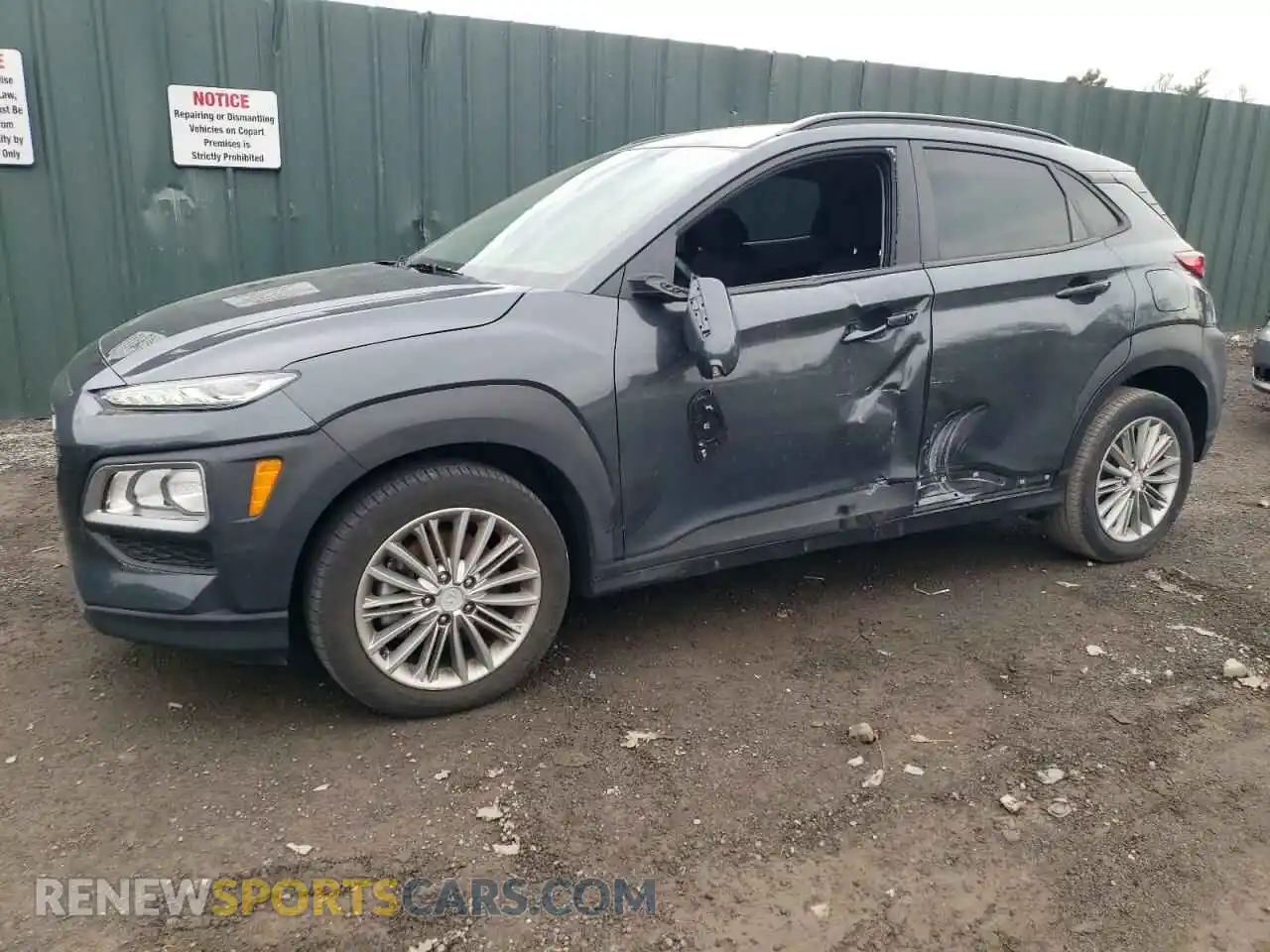 1 Photograph of a damaged car KM8K2CAA2LU454495 HYUNDAI KONA 2020