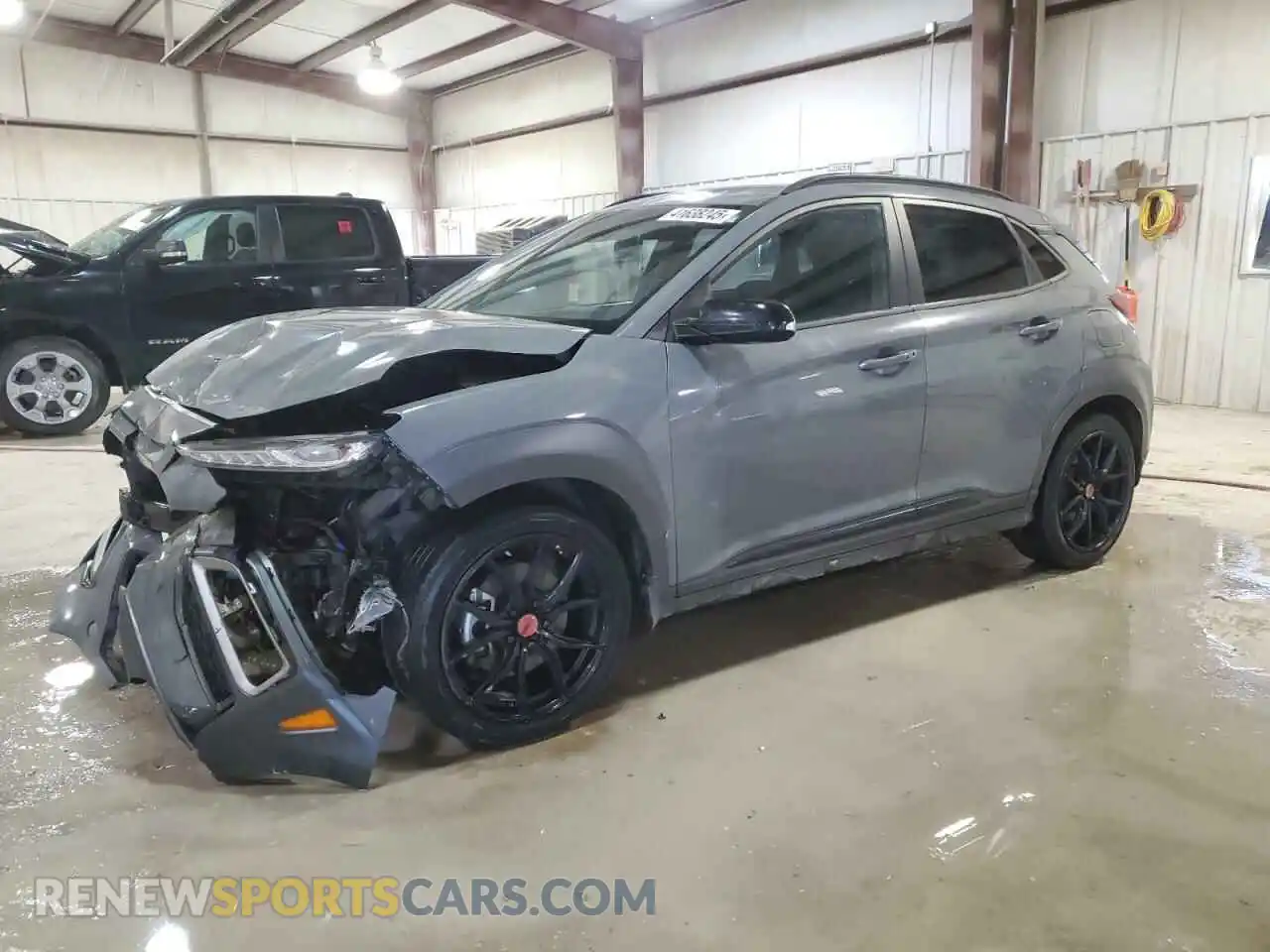 1 Photograph of a damaged car KM8K63A55MU692012 HYUNDAI KONA 2021