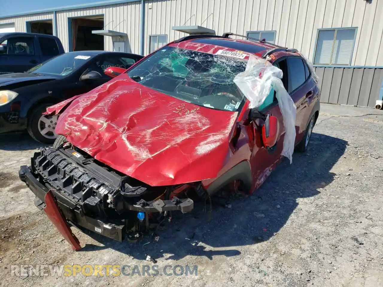 2 fotografías del automóvil dañado KM8K3CAB9NU860508 HYUNDAI KONA 2022