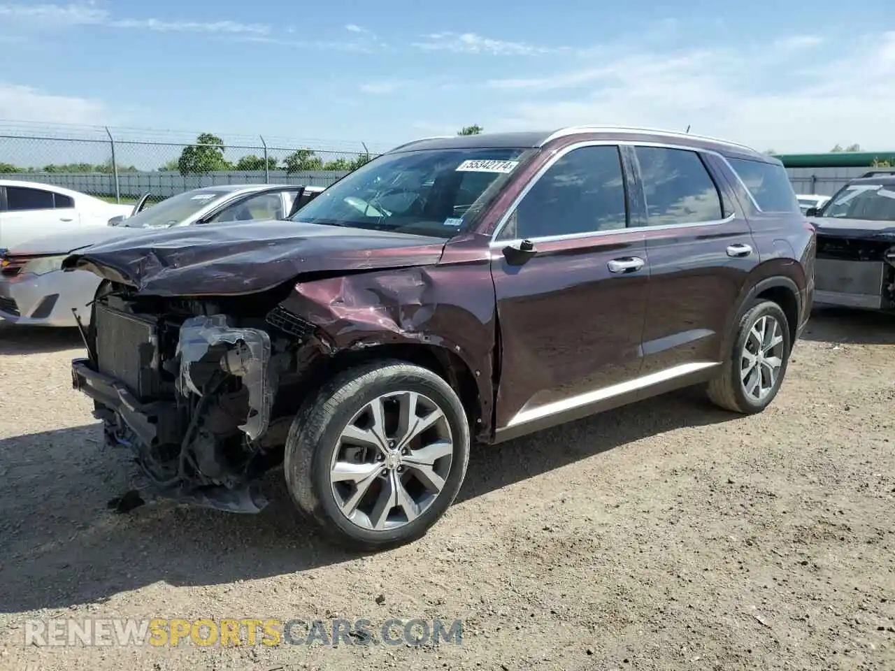 1 Photograph of a damaged car KM8R34HE6LU073176 HYUNDAI PALISADE 2020