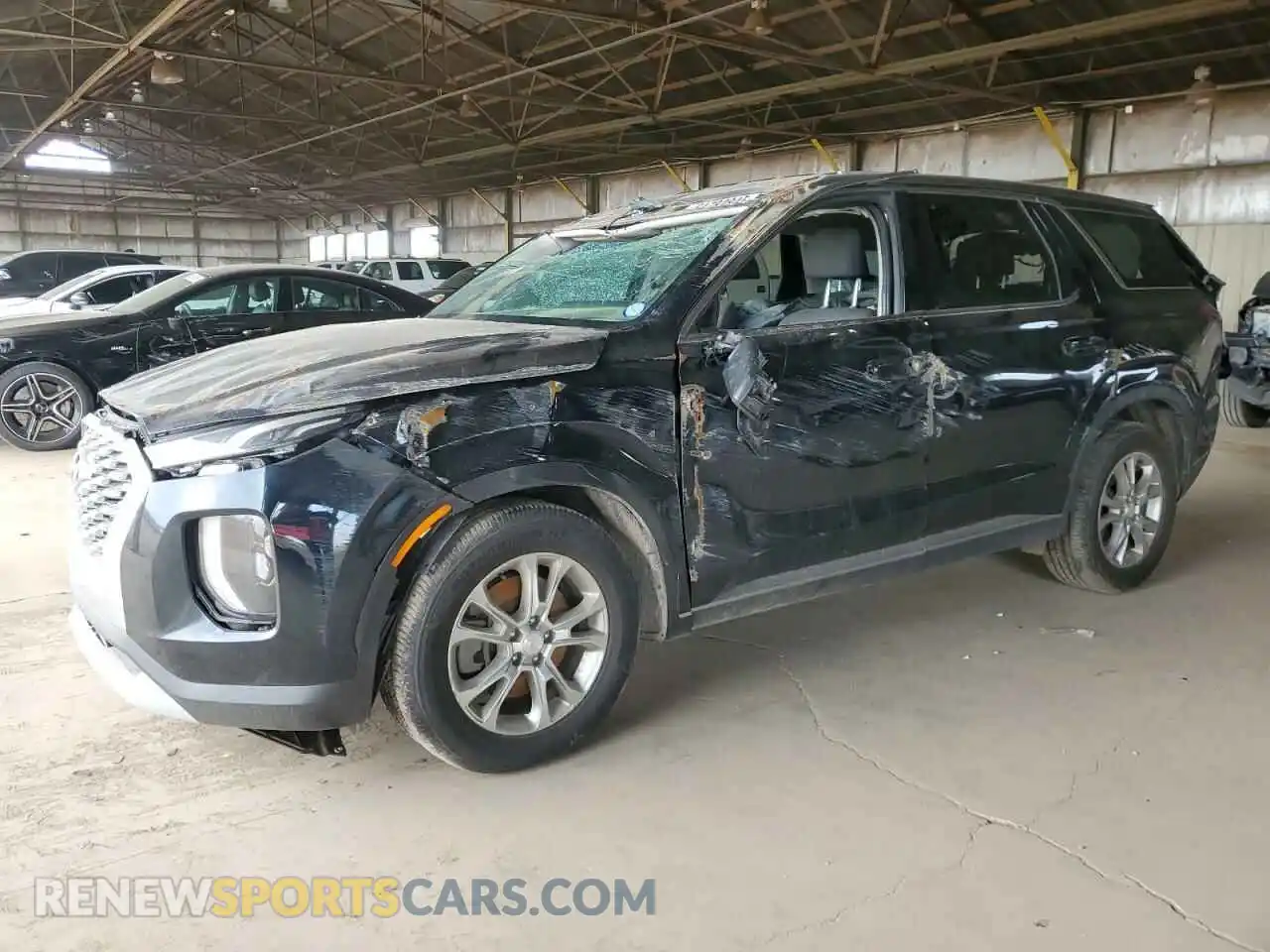 1 Photograph of a damaged car KM8R14HE9MU234076 HYUNDAI PALISADE 2021