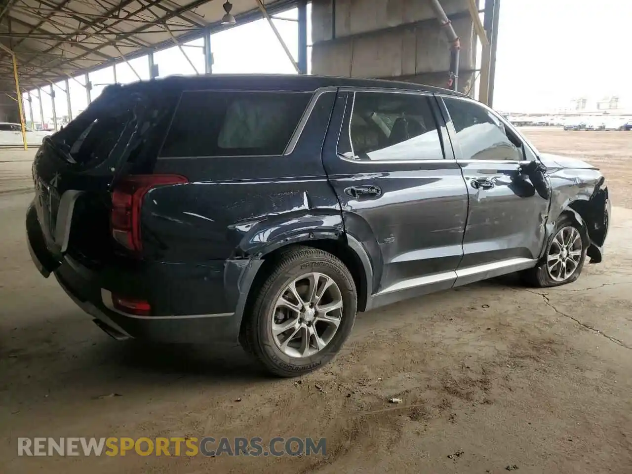 3 Photograph of a damaged car KM8R14HE9MU234076 HYUNDAI PALISADE 2021