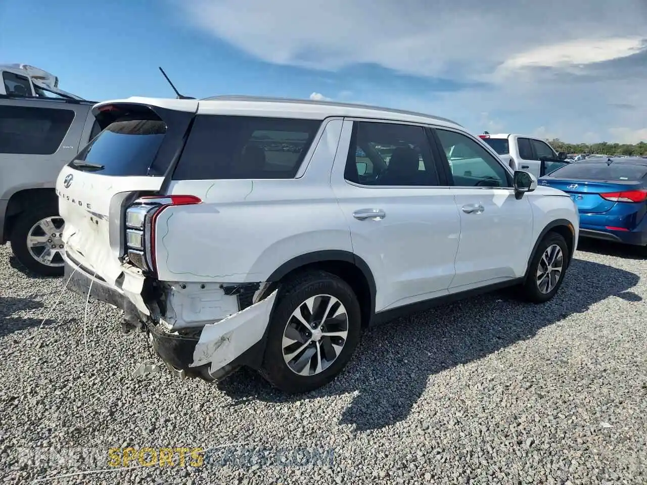 3 Photograph of a damaged car KM8R24HE5MU188159 HYUNDAI PALISADE 2021