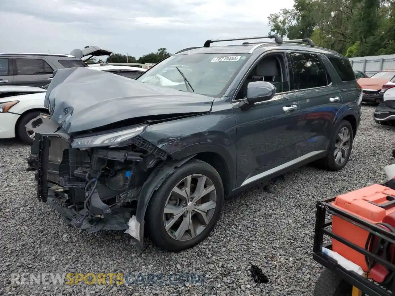 1 Photograph of a damaged car KM8R34HE8MU299527 HYUNDAI PALISADE 2021