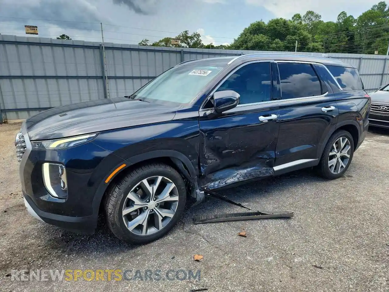 1 Photograph of a damaged car KM8R44HEXMU186787 HYUNDAI PALISADE 2021