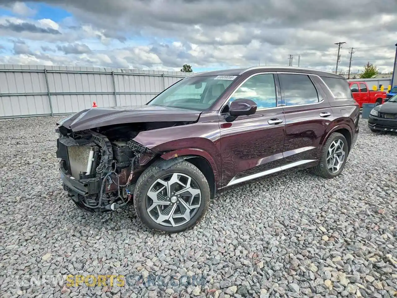 1 fotografías del automóvil dañado KM8R5DHE4MU243563 HYUNDAI PALISADE 2021