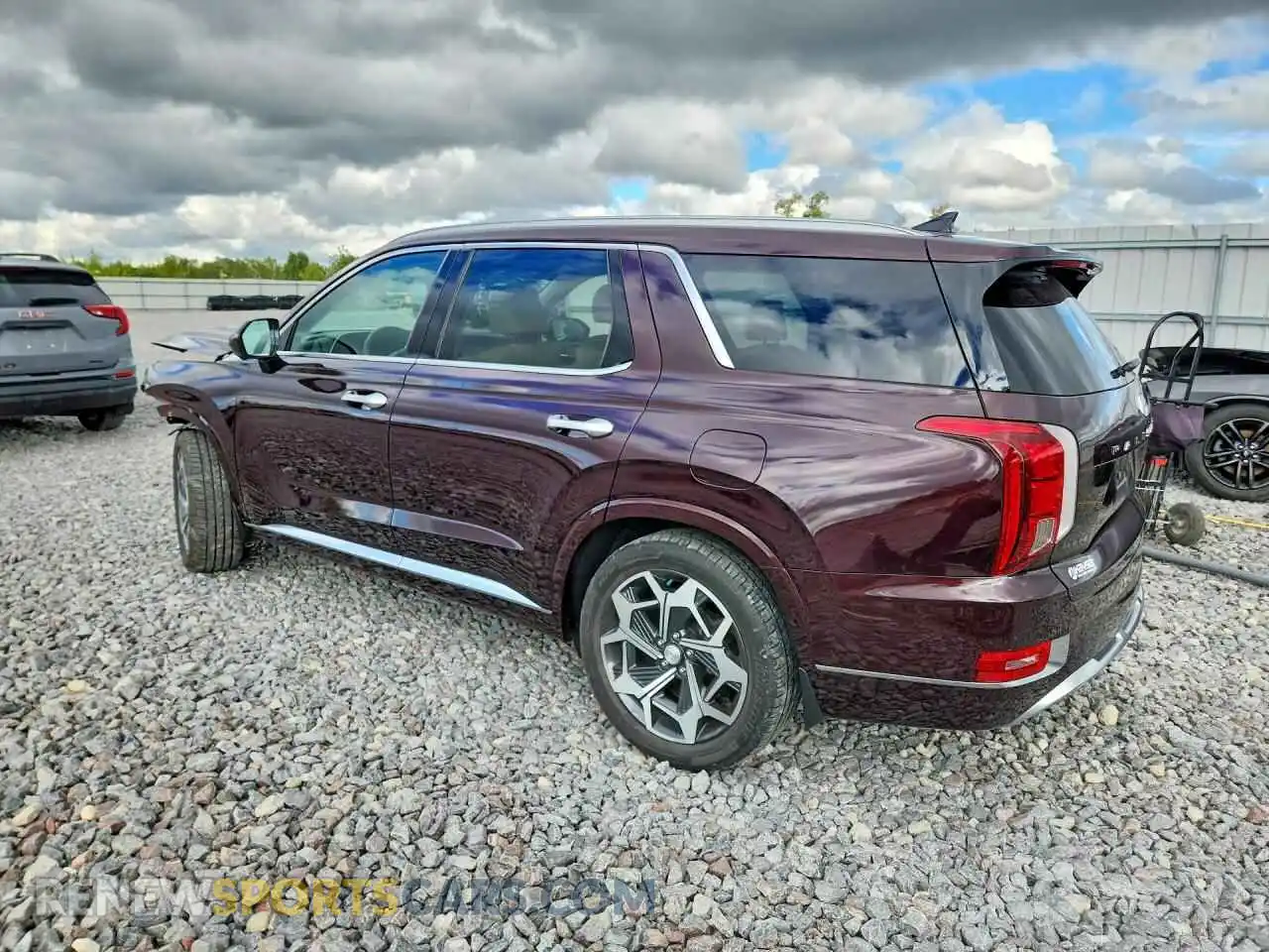 2 fotografías del automóvil dañado KM8R5DHE4MU243563 HYUNDAI PALISADE 2021