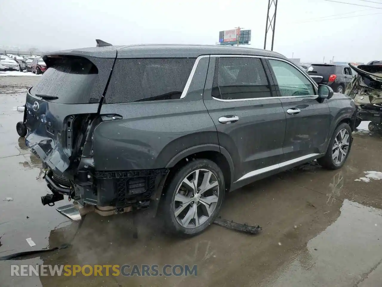 3 fotografías del automóvil dañado KM8R5DHE4MU328693 HYUNDAI PALISADE 2021
