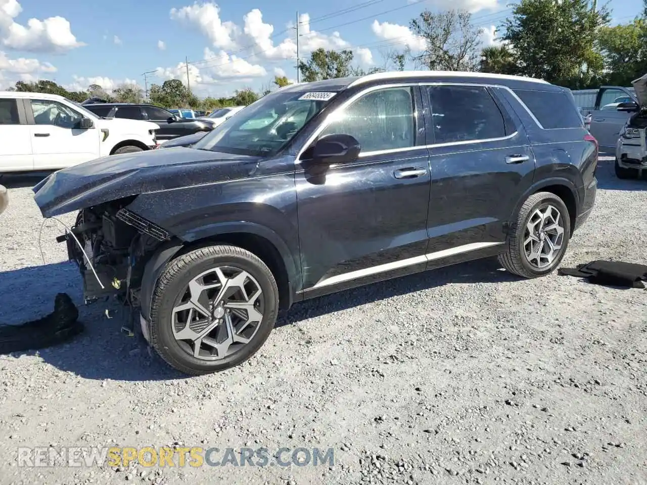 1 Photograph of a damaged car KM8R74HE2MU324698 HYUNDAI PALISADE 2021