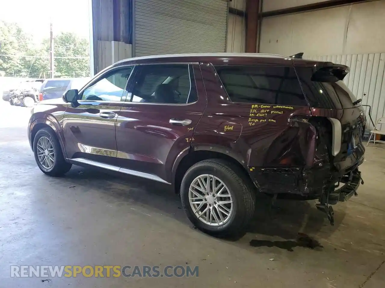 2 Photograph of a damaged car KM8R74HE8MU269643 HYUNDAI PALISADE 2021