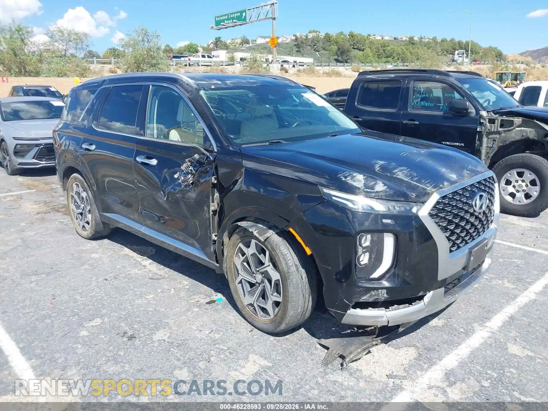 1 Photograph of a damaged car KM8R7DHE4MU185853 HYUNDAI PALISADE 2021