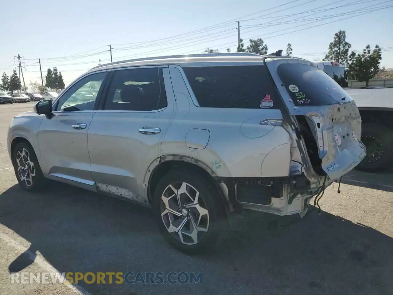 2 Photograph of a damaged car KM8R7DHE9MU309535 HYUNDAI PALISADE 2021