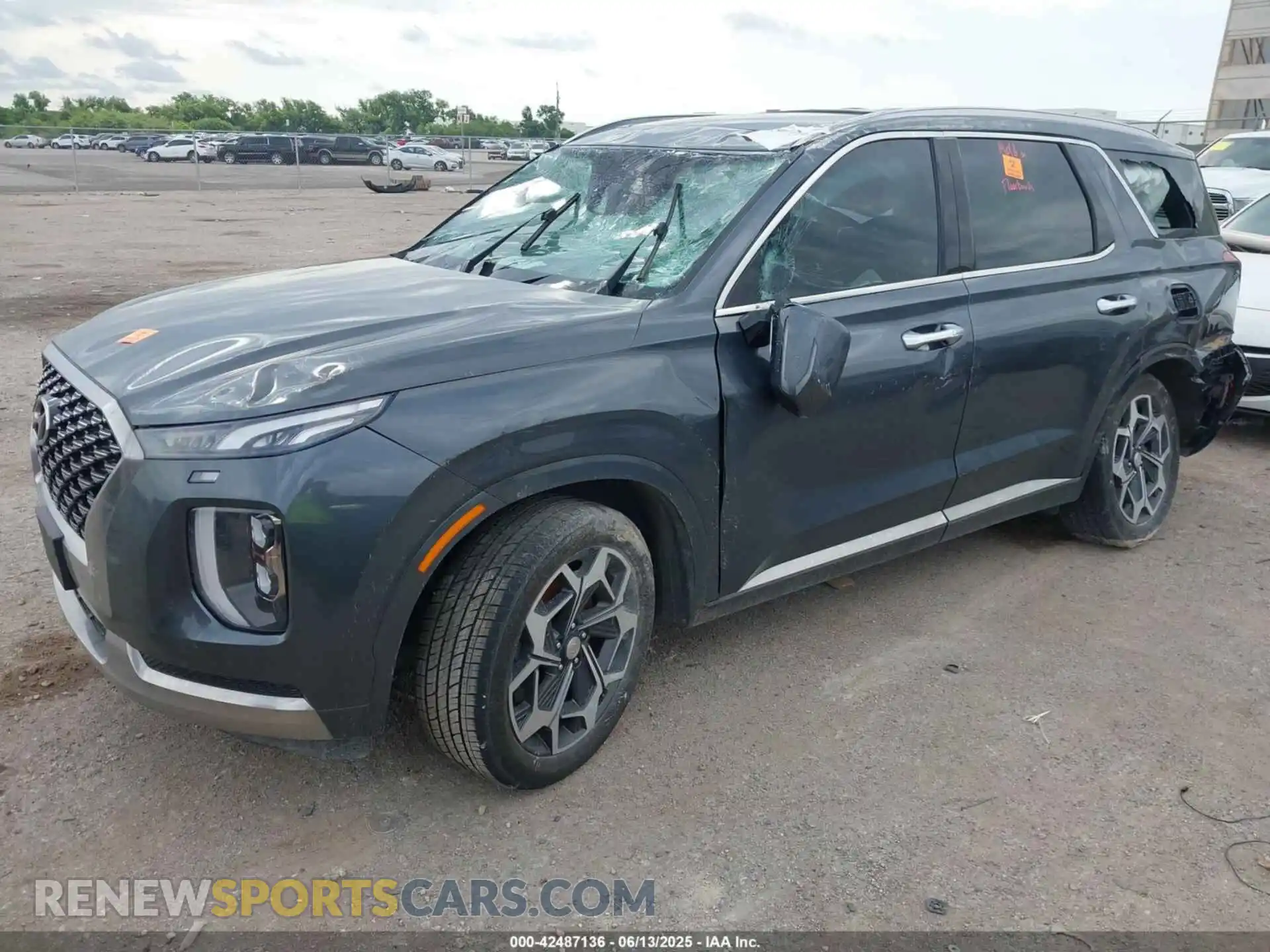 2 Photograph of a damaged car KM8R74HE4NU367604 HYUNDAI PALISADE 2022
