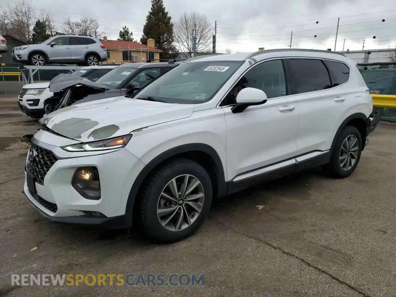 1 Photograph of a damaged car 5NMS3CAD9KH015604 HYUNDAI SANTA FE 2019