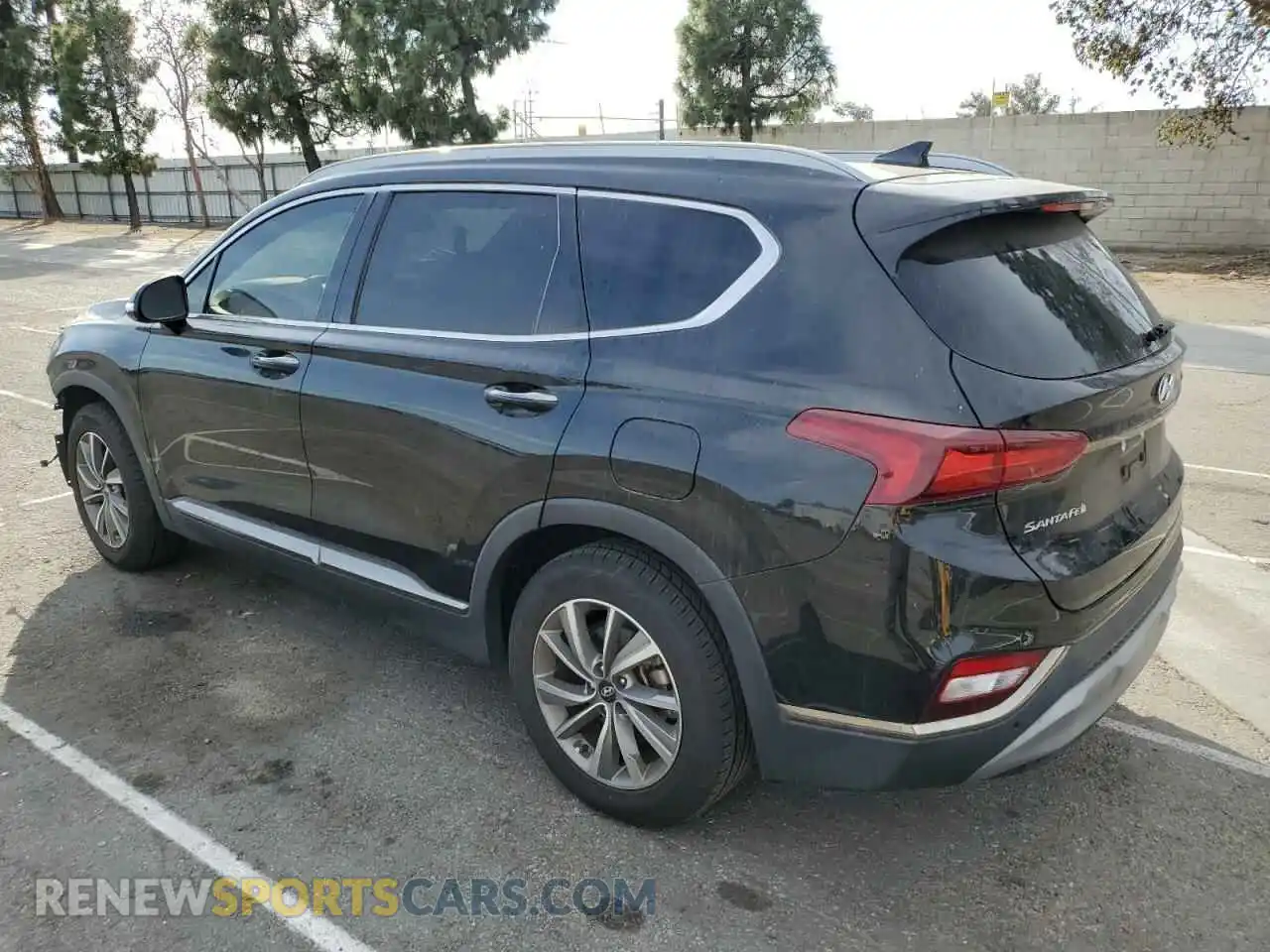 2 Photograph of a damaged car 5NMS53AD7KH011996 HYUNDAI SANTA FE 2019