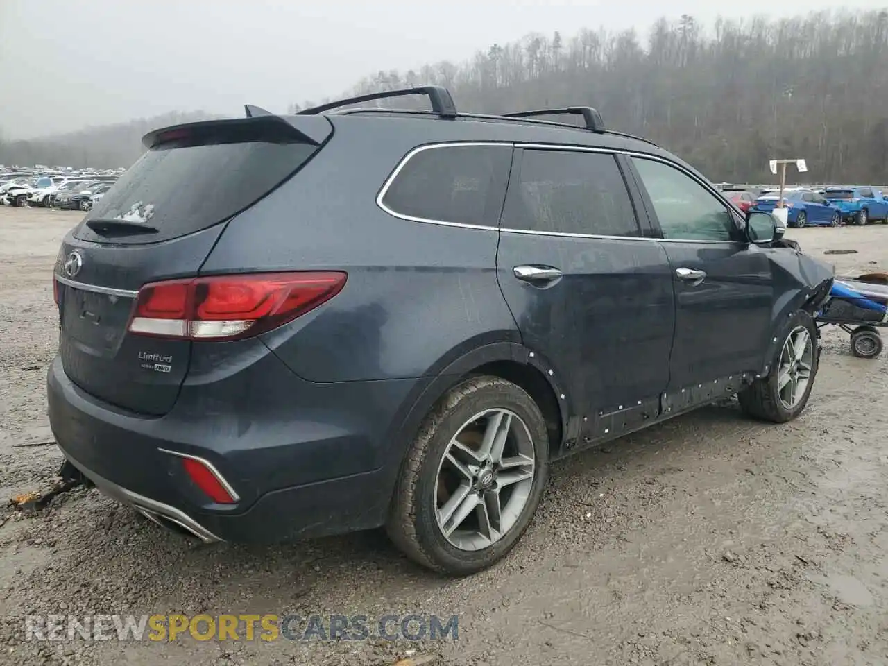 3 Фотография поврежденного автомобиля KM8SRDHF5KU302485 HYUNDAI SANTA FE 2019