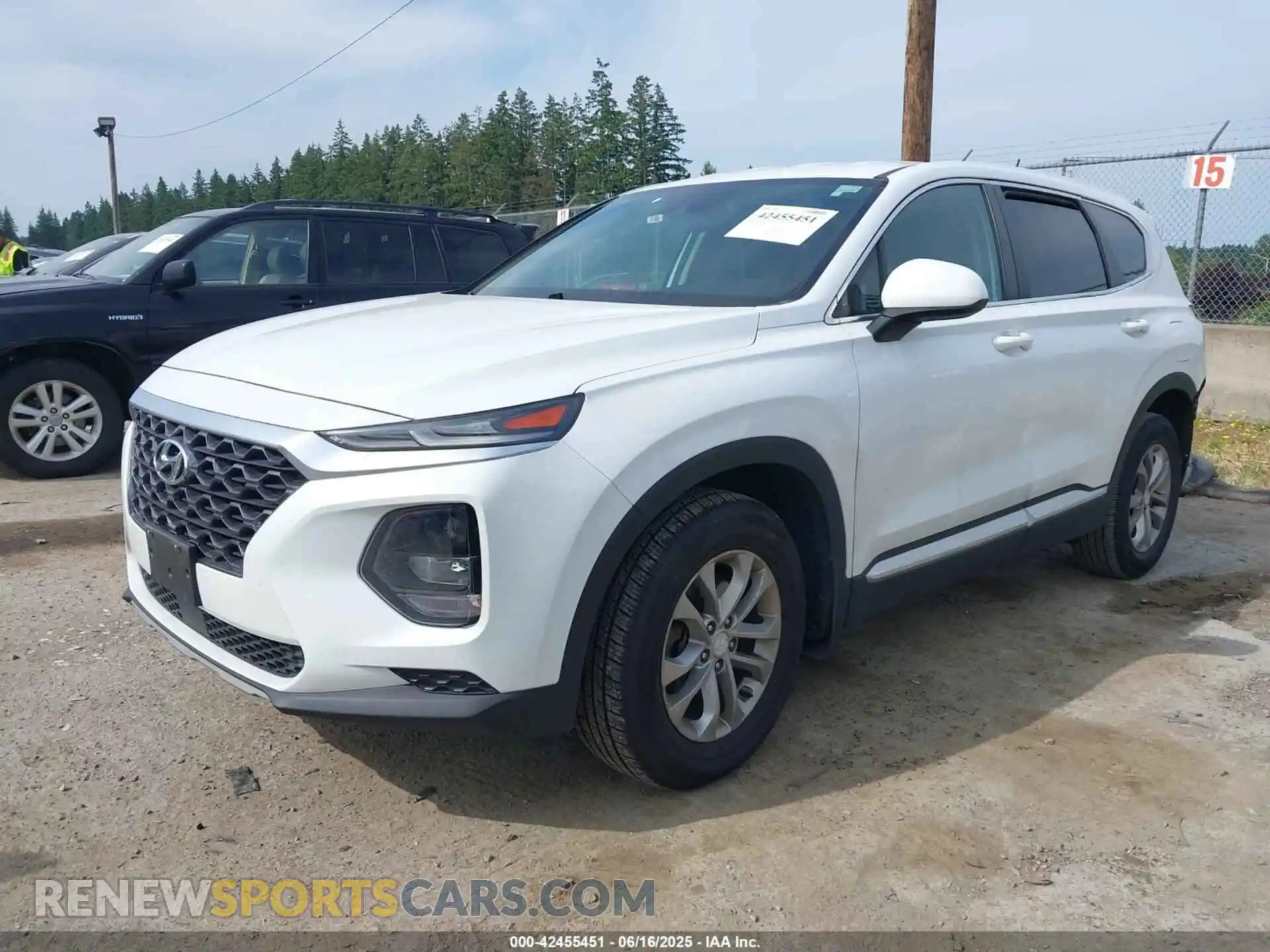 2 fotografías del automóvil dañado 5NMS23AD1LH192085 HYUNDAI SANTA FE 2020