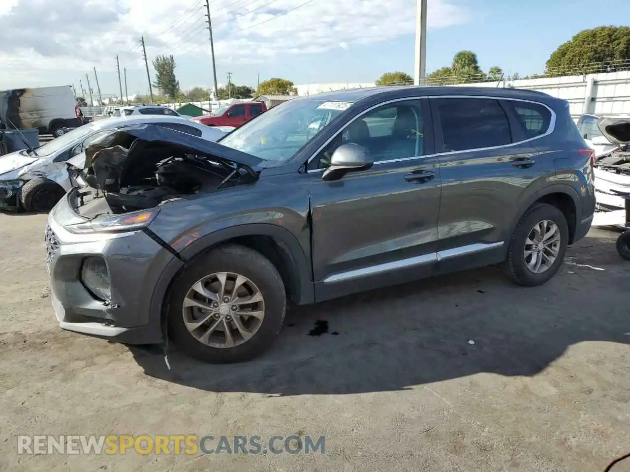 1 Photograph of a damaged car 5NMS2CADXLH218344 HYUNDAI SANTA FE 2020