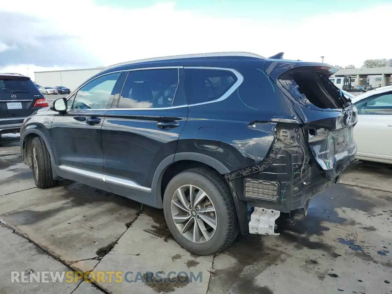 2 fotografías del automóvil dañado 5NMS3CAD5LH265021 HYUNDAI SANTA FE 2020