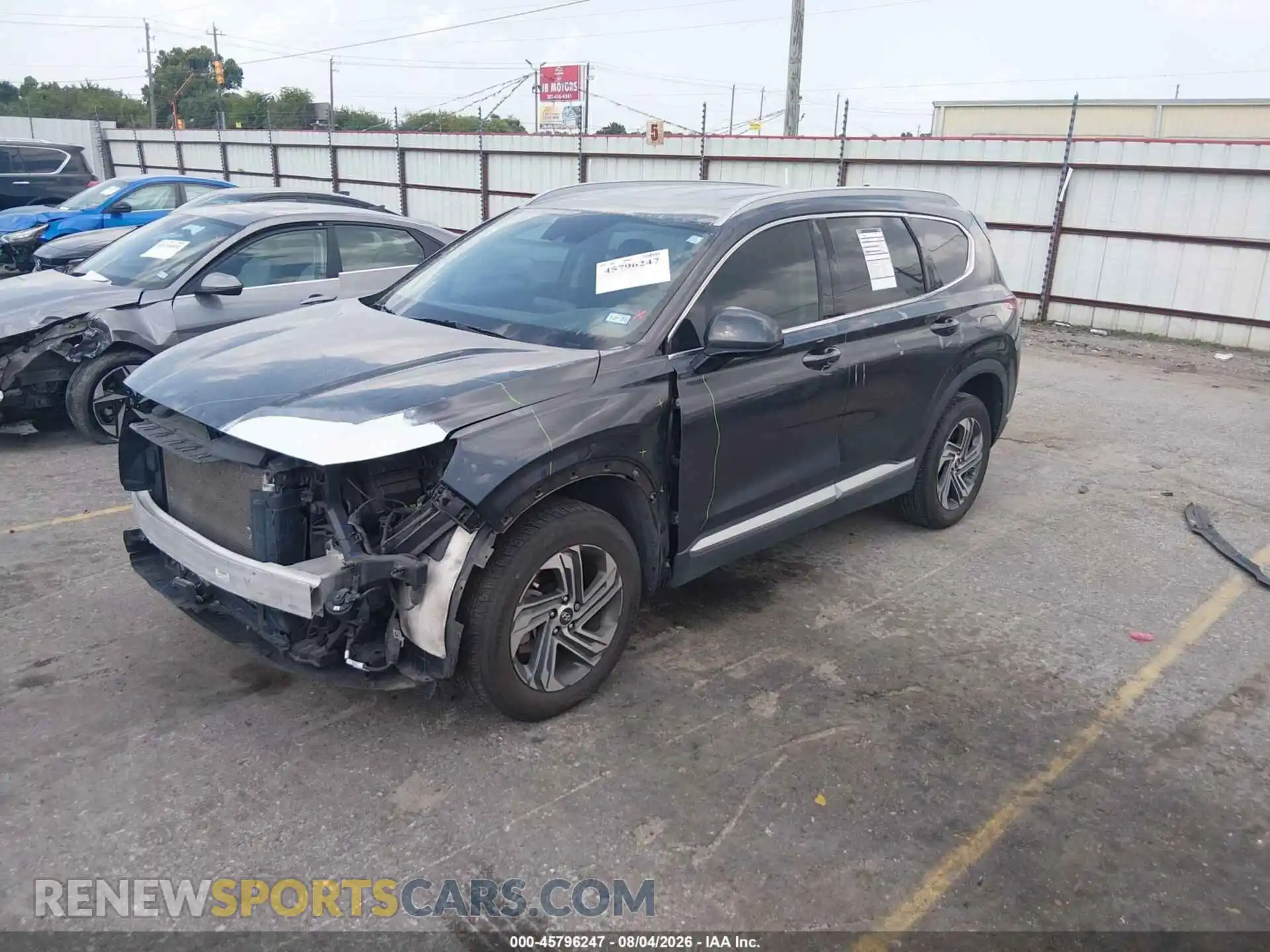 2 fotografías del automóvil dañado 5NMS24AJXMH306792 HYUNDAI SANTA FE 2021