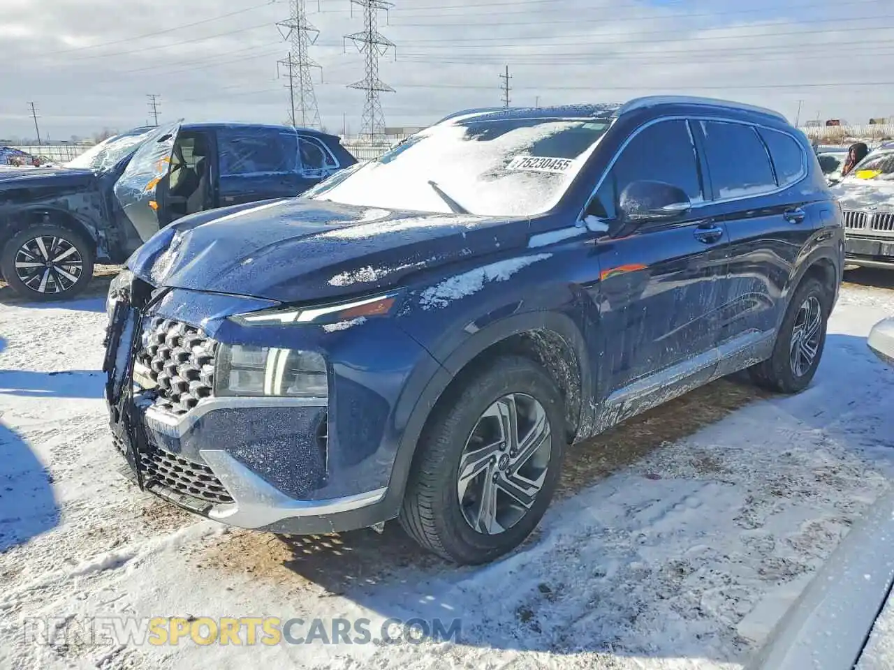 1 Photograph of a damaged car 5NMS3DAJ1MH355599 HYUNDAI SANTA FE 2021