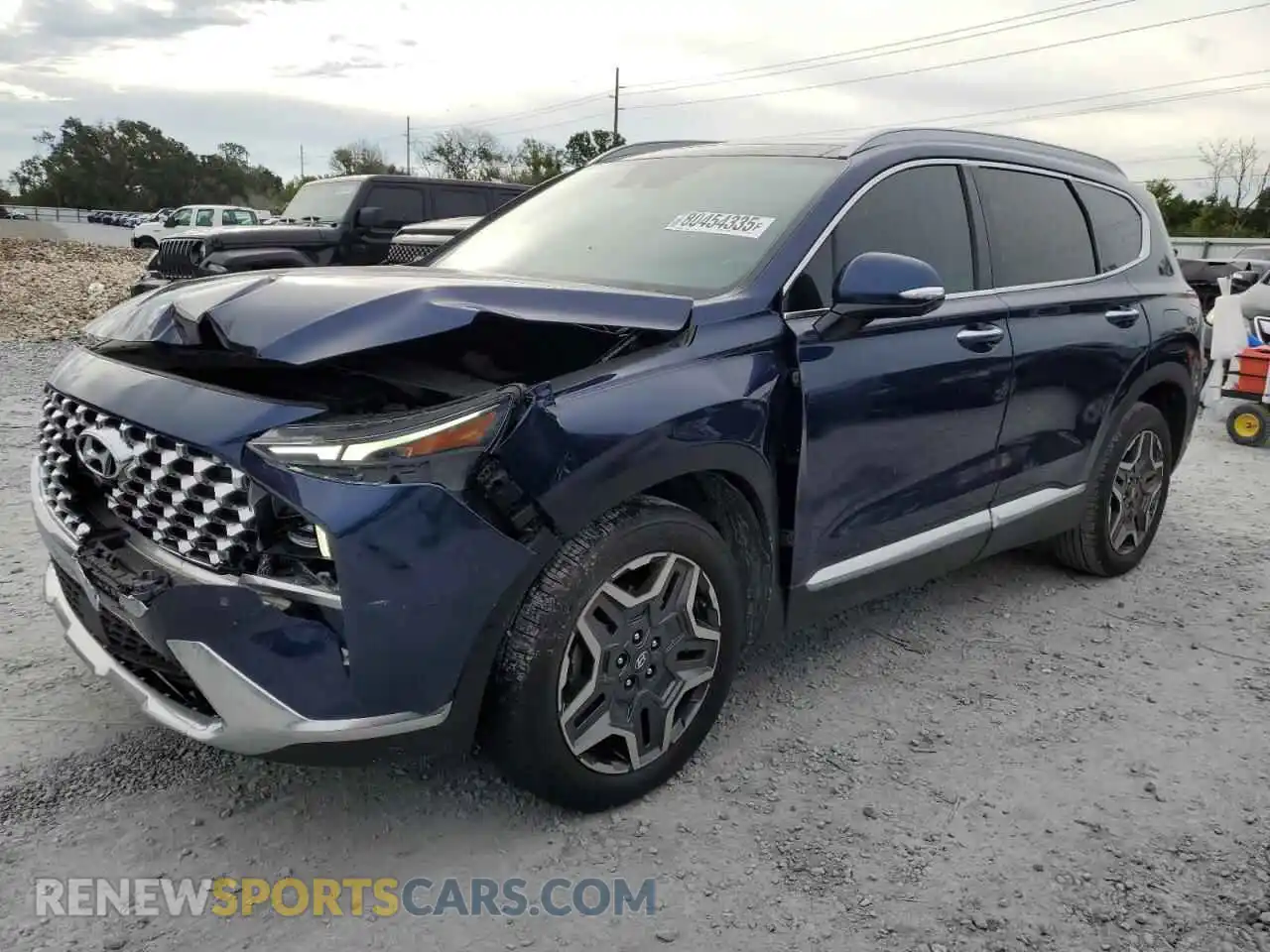 1 Photograph of a damaged car 5NMS44AL1MH322634 HYUNDAI SANTA FE 2021