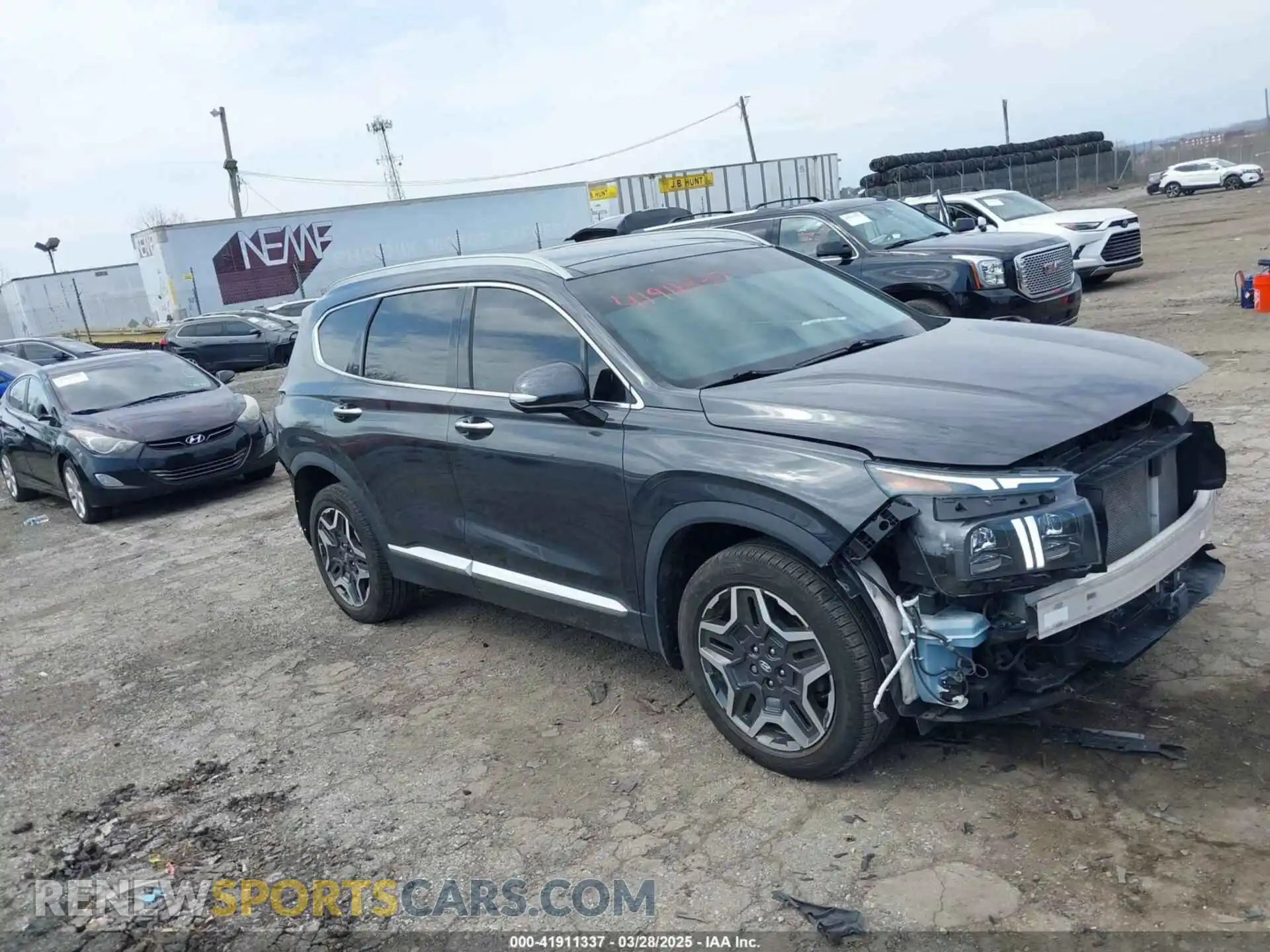 1 Photograph of a damaged car 5NMS44AL1MH334332 HYUNDAI SANTA FE 2021