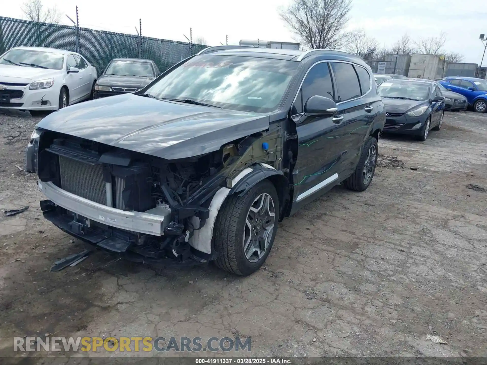 2 Photograph of a damaged car 5NMS44AL1MH334332 HYUNDAI SANTA FE 2021