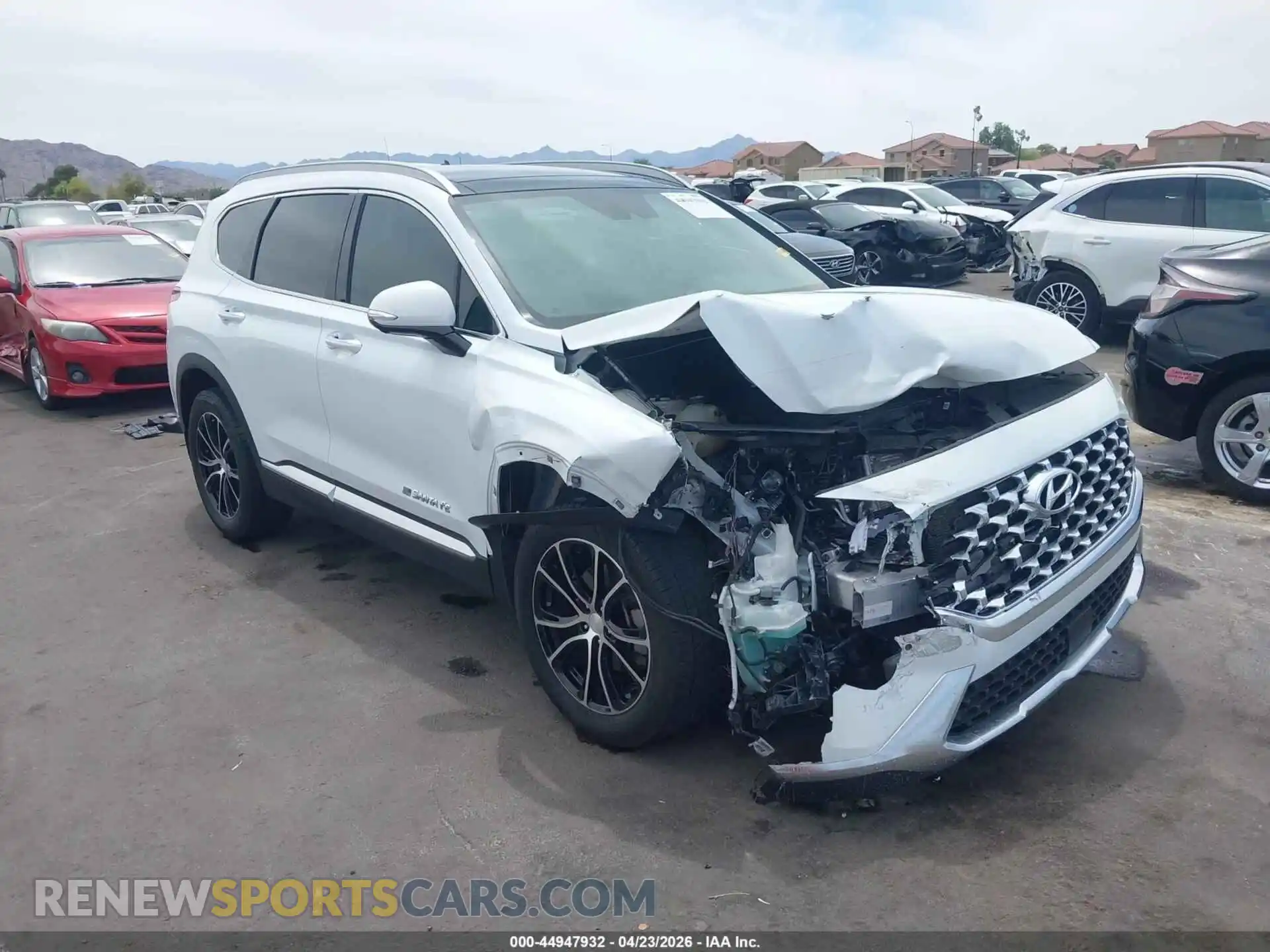 1 Photograph of a damaged car 5NMS44AL2MH319550 HYUNDAI SANTA FE 2021