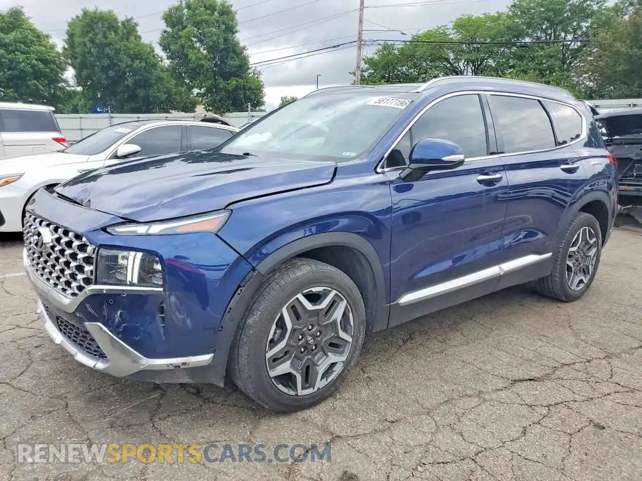 1 Photograph of a damaged car 5NMS44AL2MH320746 HYUNDAI SANTA FE 2021