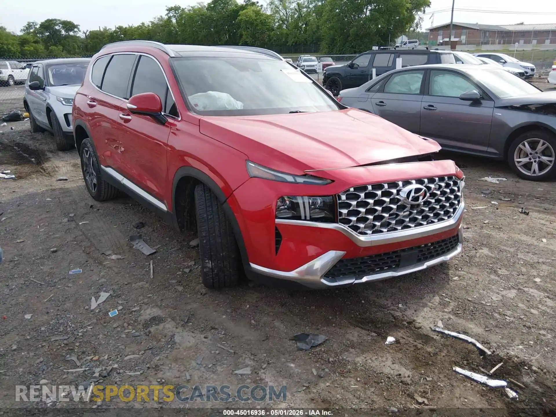 1 Photograph of a damaged car 5NMS44AL2MH322268 HYUNDAI SANTA FE 2021