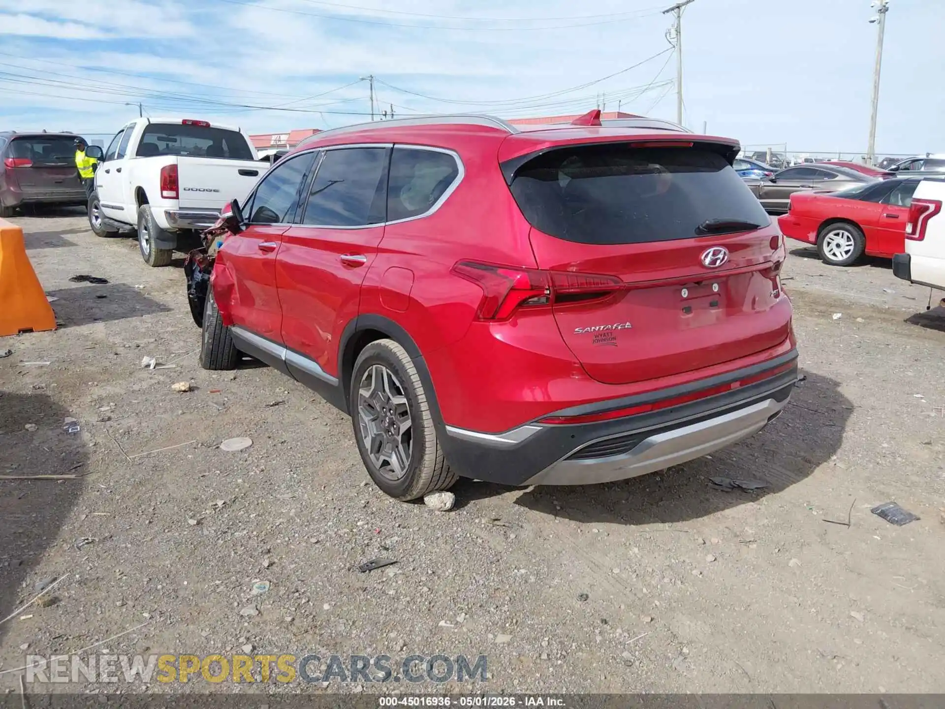 3 Photograph of a damaged car 5NMS44AL2MH322268 HYUNDAI SANTA FE 2021