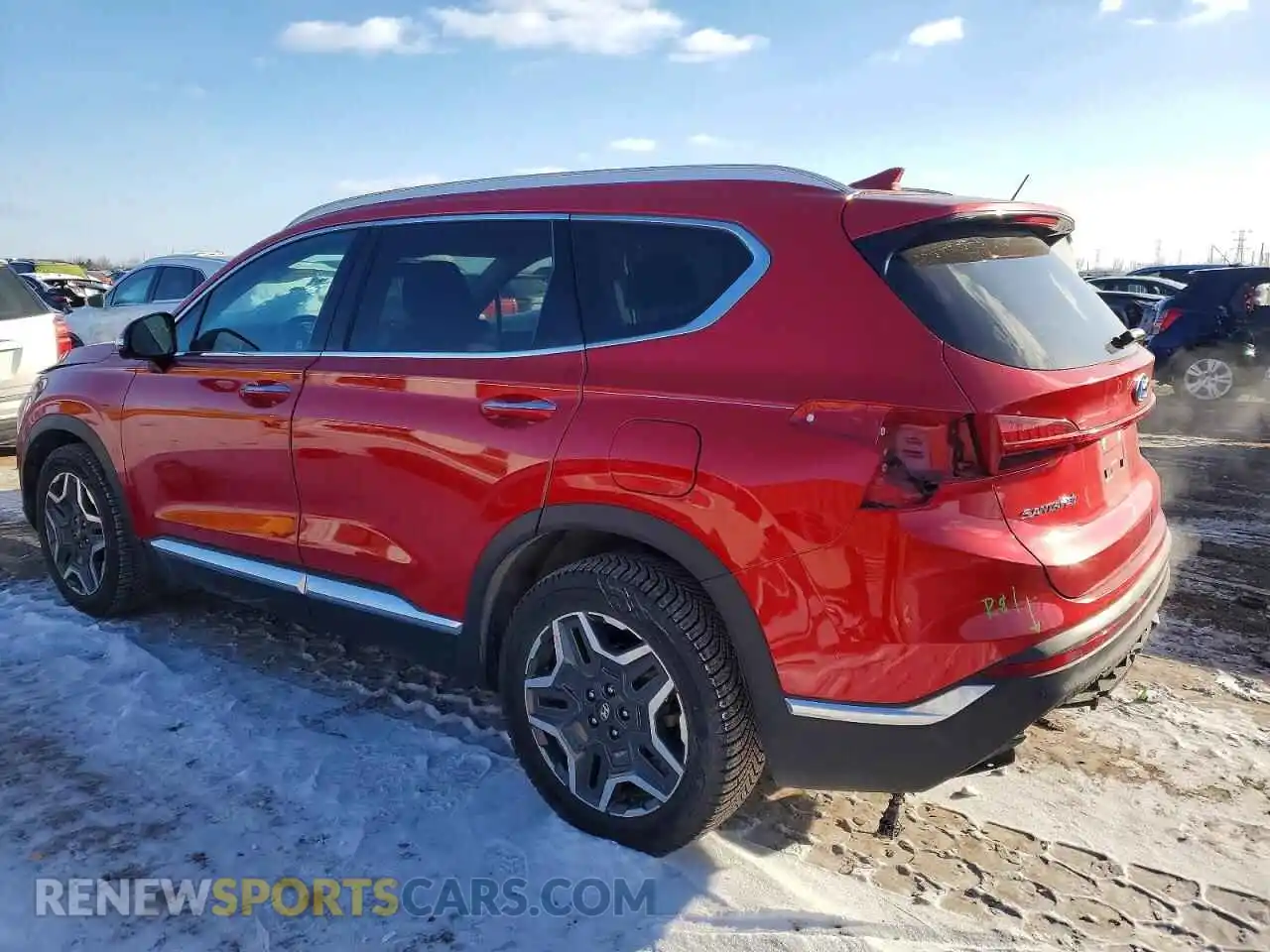 2 Photograph of a damaged car 5NMS44AL2MH323906 HYUNDAI SANTA FE 2021