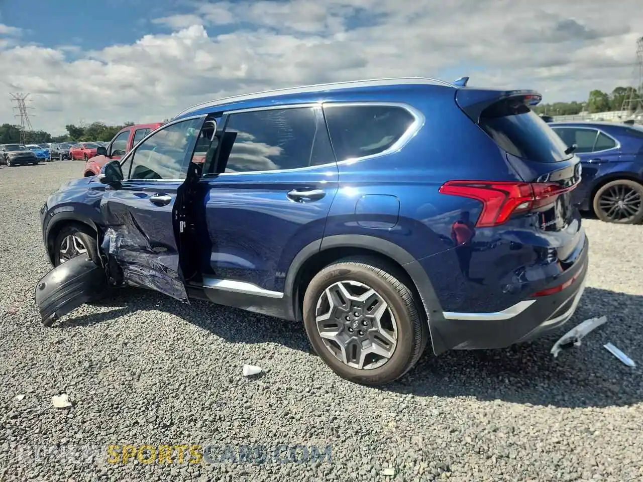 2 fotografías del automóvil dañado 5NMS44AL3MH362956 HYUNDAI SANTA FE 2021