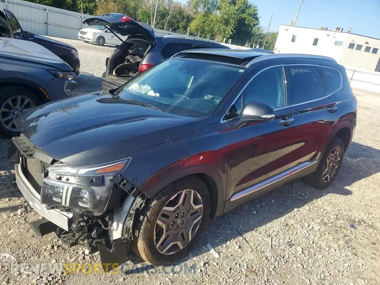 1 Photograph of a damaged car 5NMS44AL5MH319087 HYUNDAI SANTA FE 2021