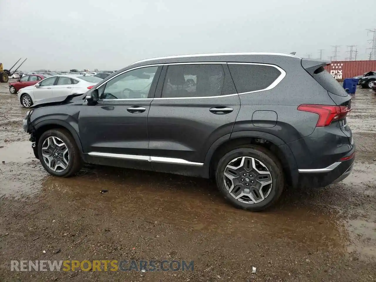 2 Photograph of a damaged car 5NMS44AL6MH335928 HYUNDAI SANTA FE 2021