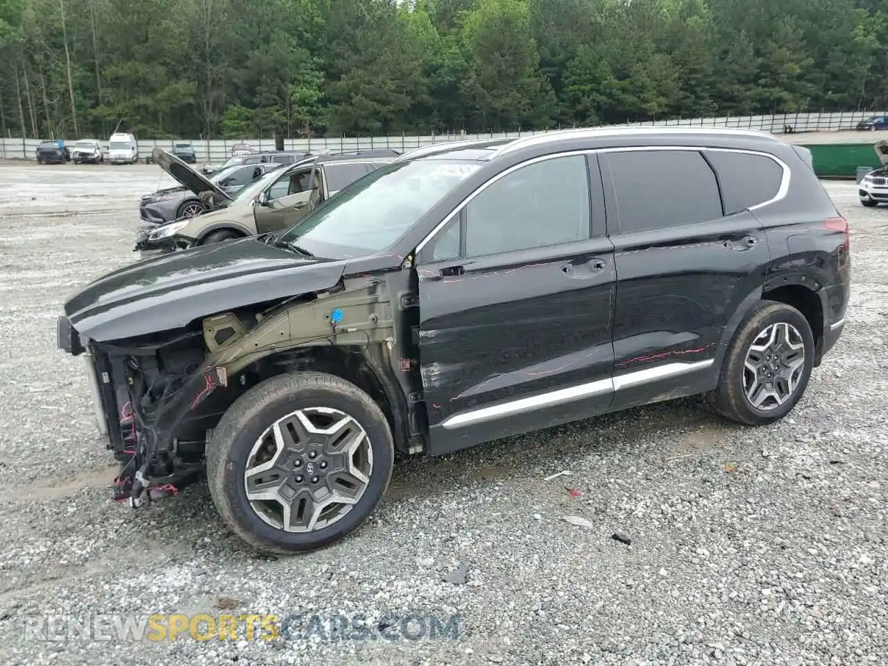 1 Photograph of a damaged car 5NMS44AL6MH347299 HYUNDAI SANTA FE 2021