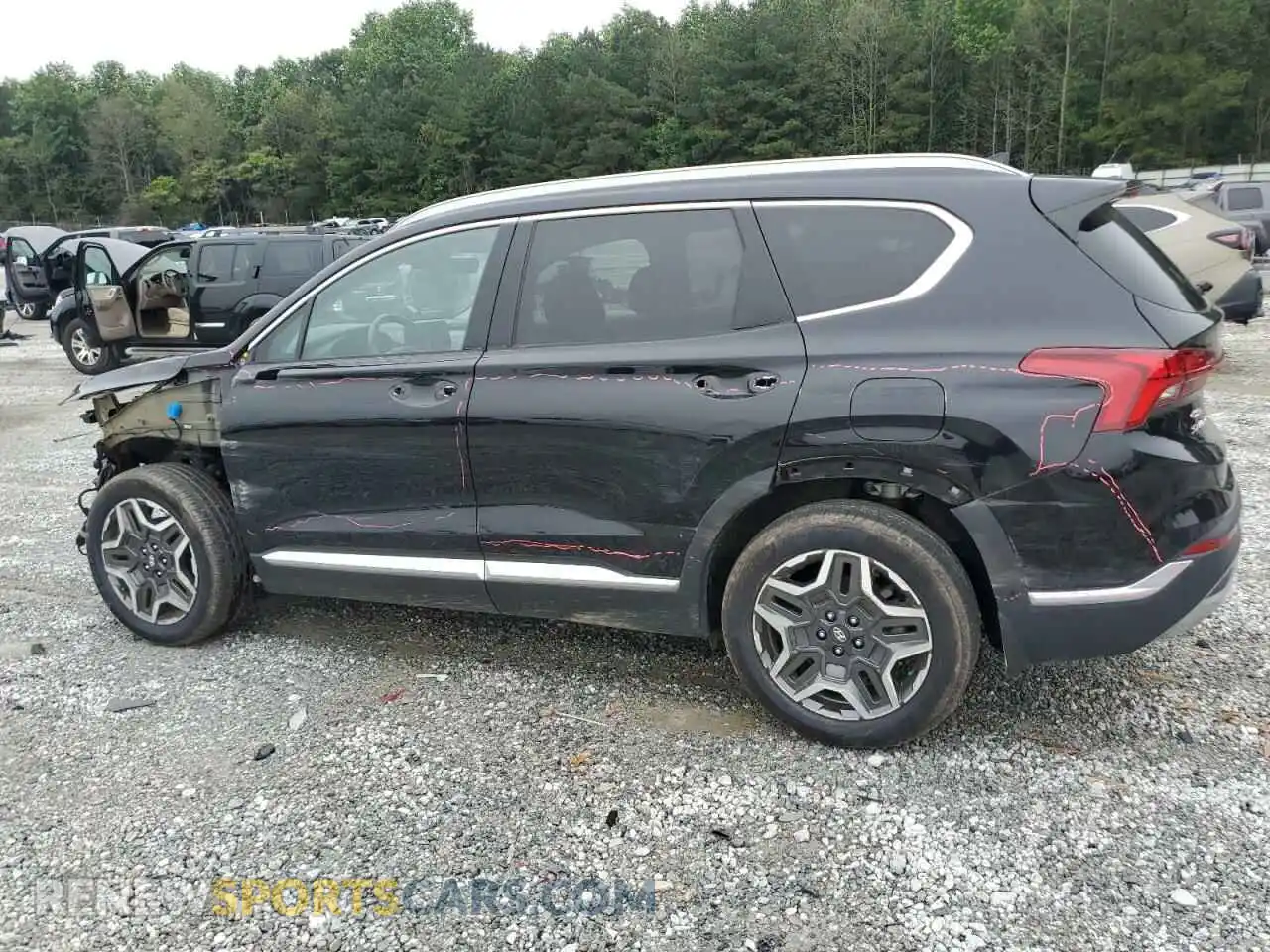 2 Photograph of a damaged car 5NMS44AL6MH347299 HYUNDAI SANTA FE 2021