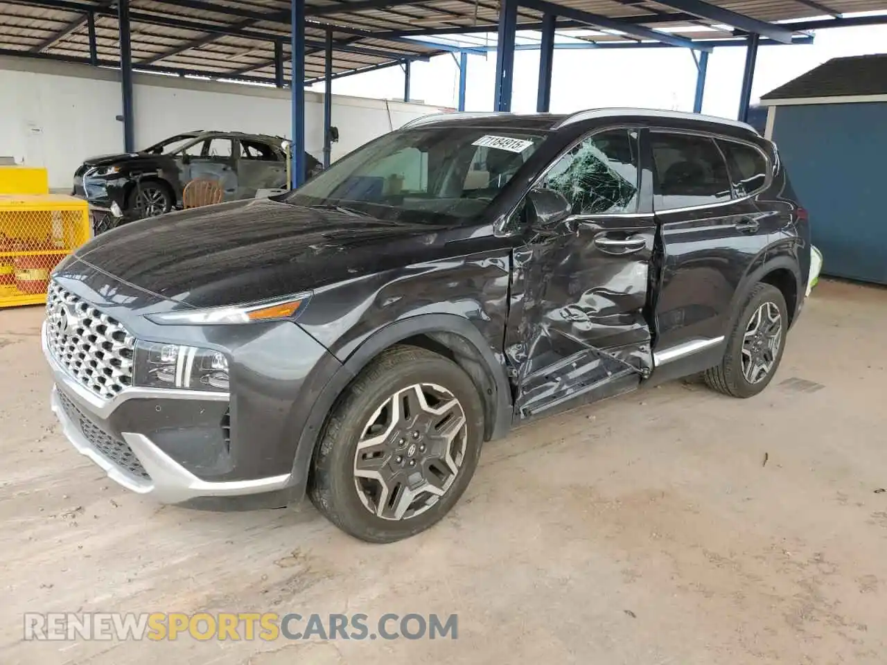 1 Photograph of a damaged car 5NMS44AL8MH322856 HYUNDAI SANTA FE 2021
