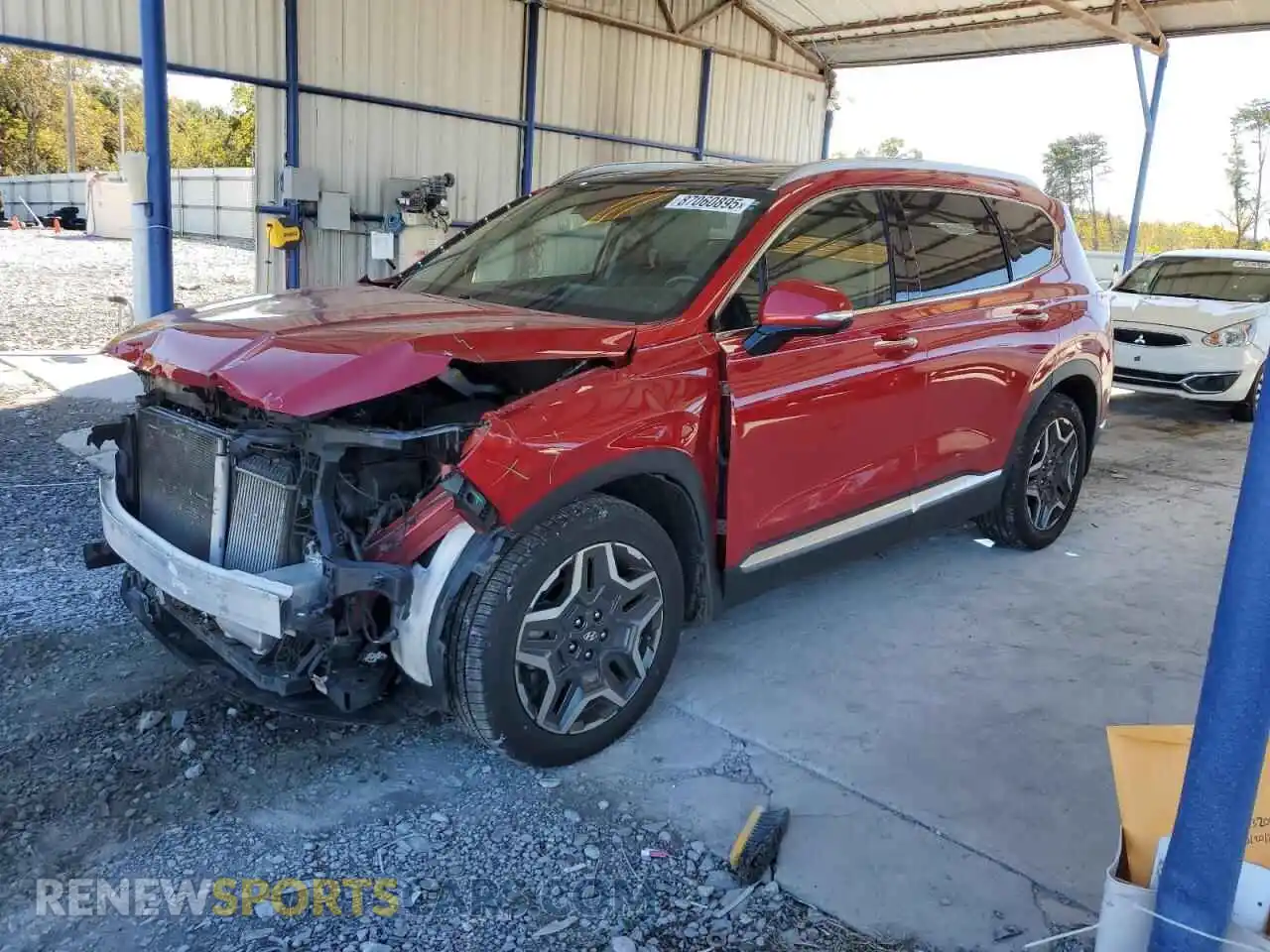 1 Photograph of a damaged car 5NMS44AL8MH336336 HYUNDAI SANTA FE 2021