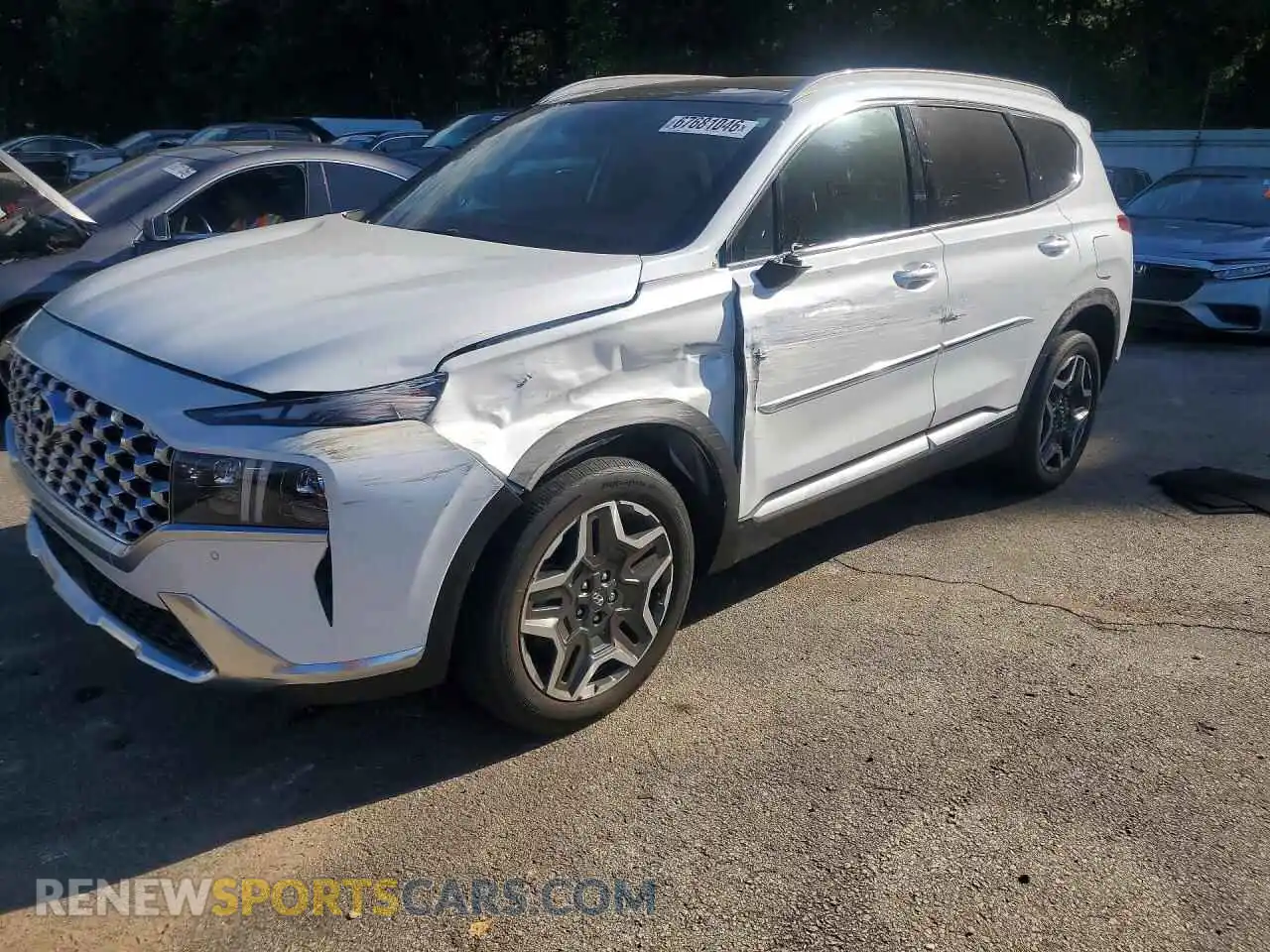 1 Photograph of a damaged car 5NMS44AL9MH326043 HYUNDAI SANTA FE 2021
