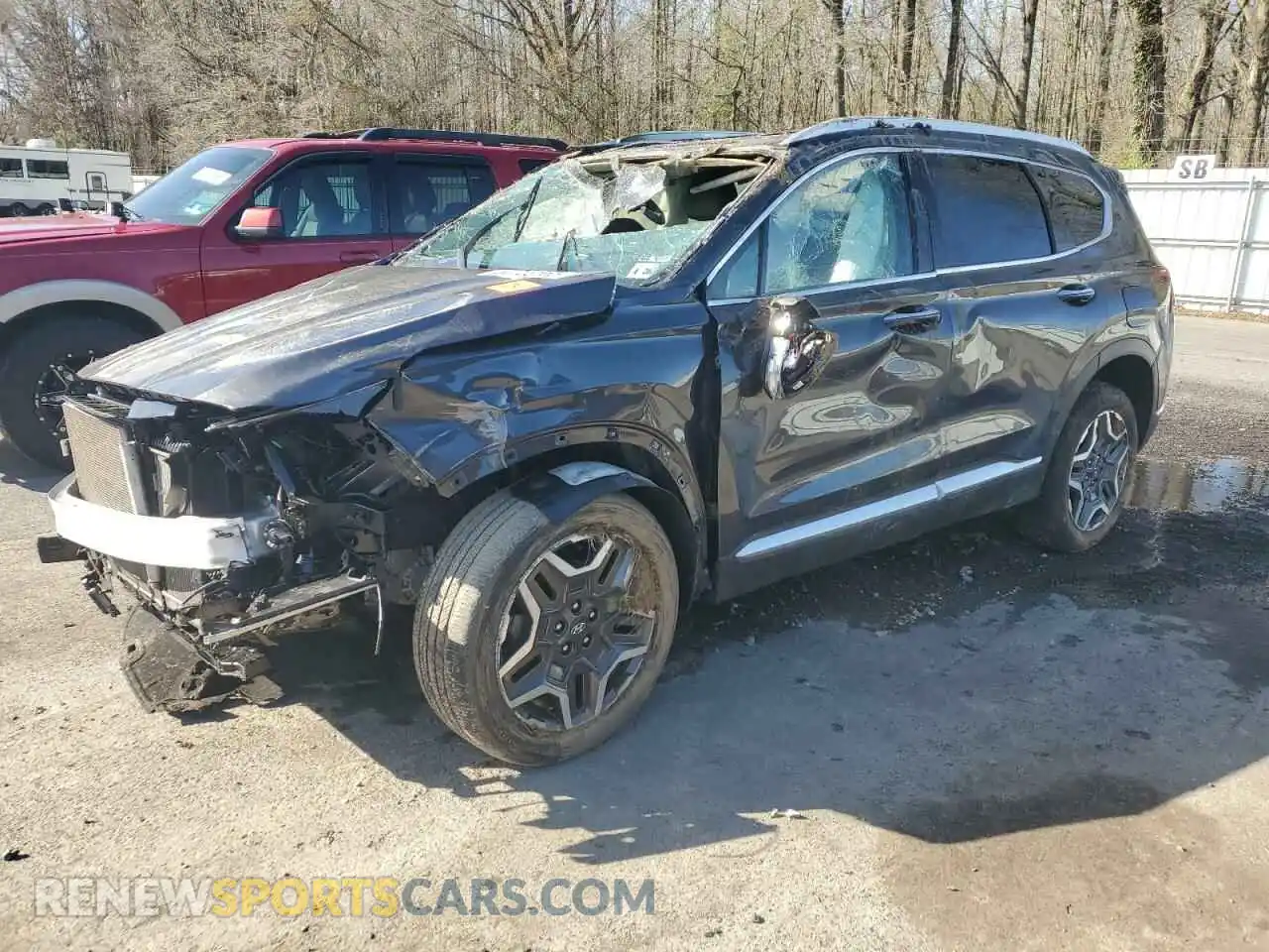 1 Photograph of a damaged car 5NMS4DAL8MH350592 HYUNDAI SANTA FE 2021