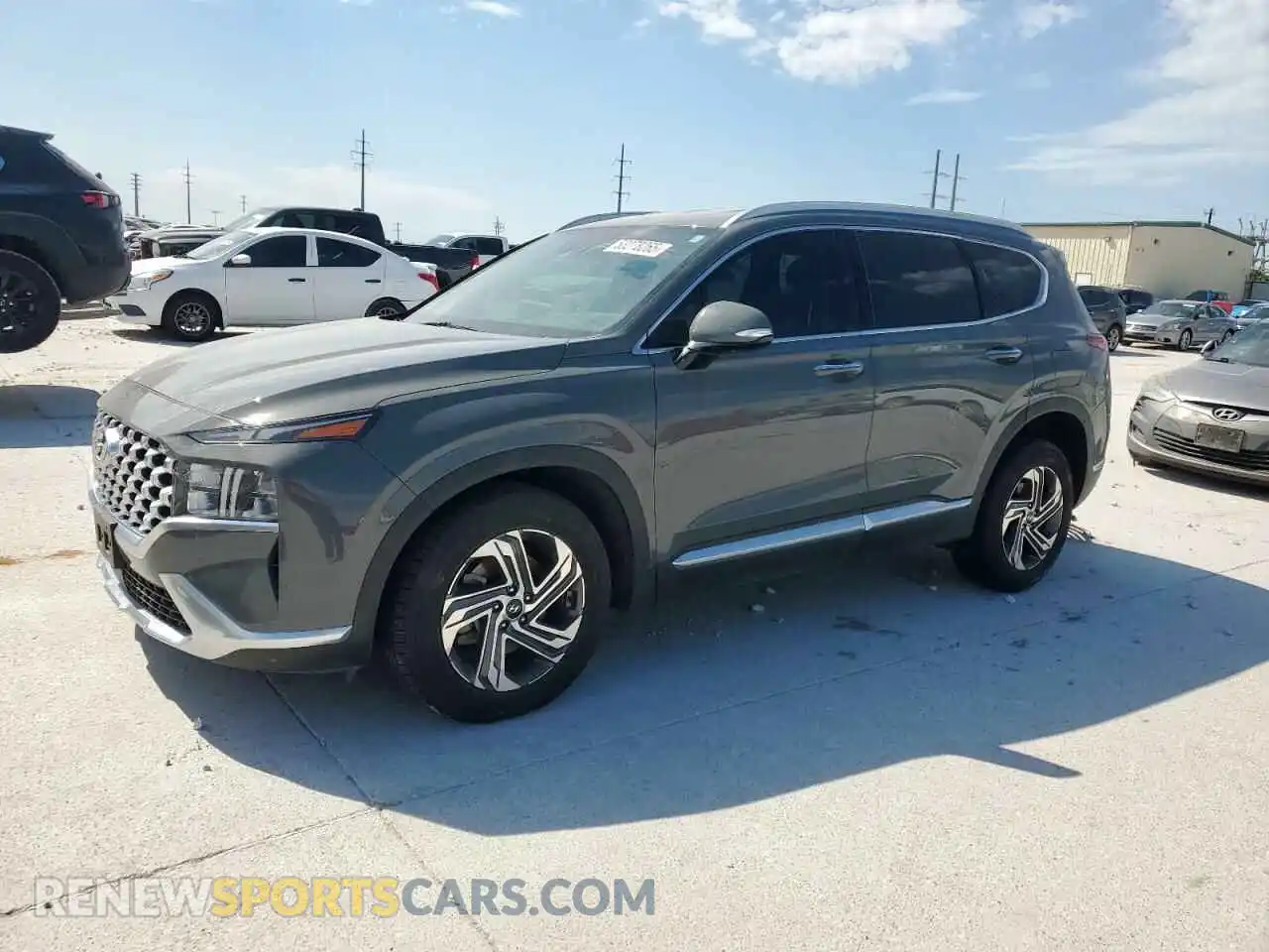1 Photograph of a damaged car 5NMS64AJ2MH309268 HYUNDAI SANTA FE 2021
