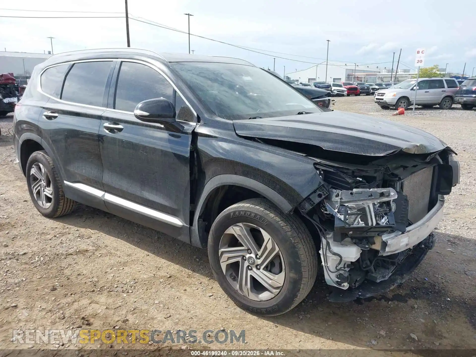1 Photograph of a damaged car 5NMS6DAJ9MH313317 HYUNDAI SANTA FE 2021