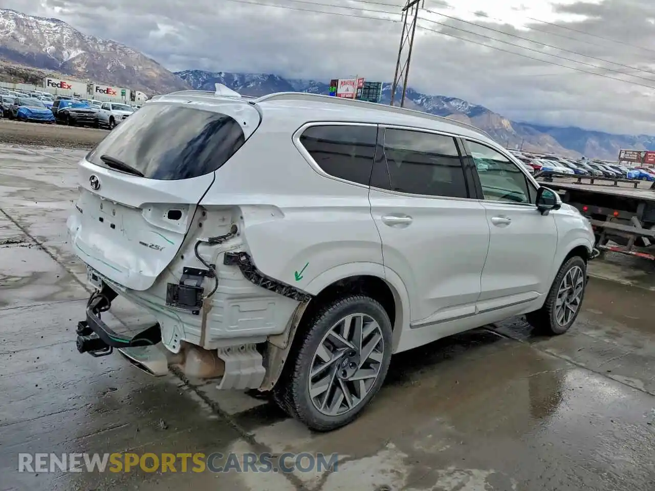 3 fotografías del automóvil dañado 5NMS5DAL3NH386401 HYUNDAI SANTA FE 2022