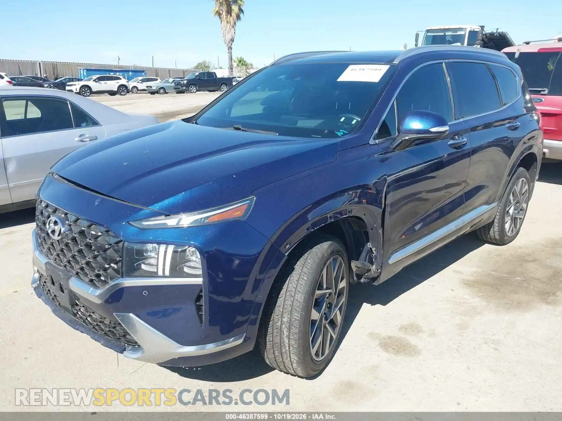 2 fotografías del automóvil dañado 5NMS5DAL4NH438506 HYUNDAI SANTA FE 2022